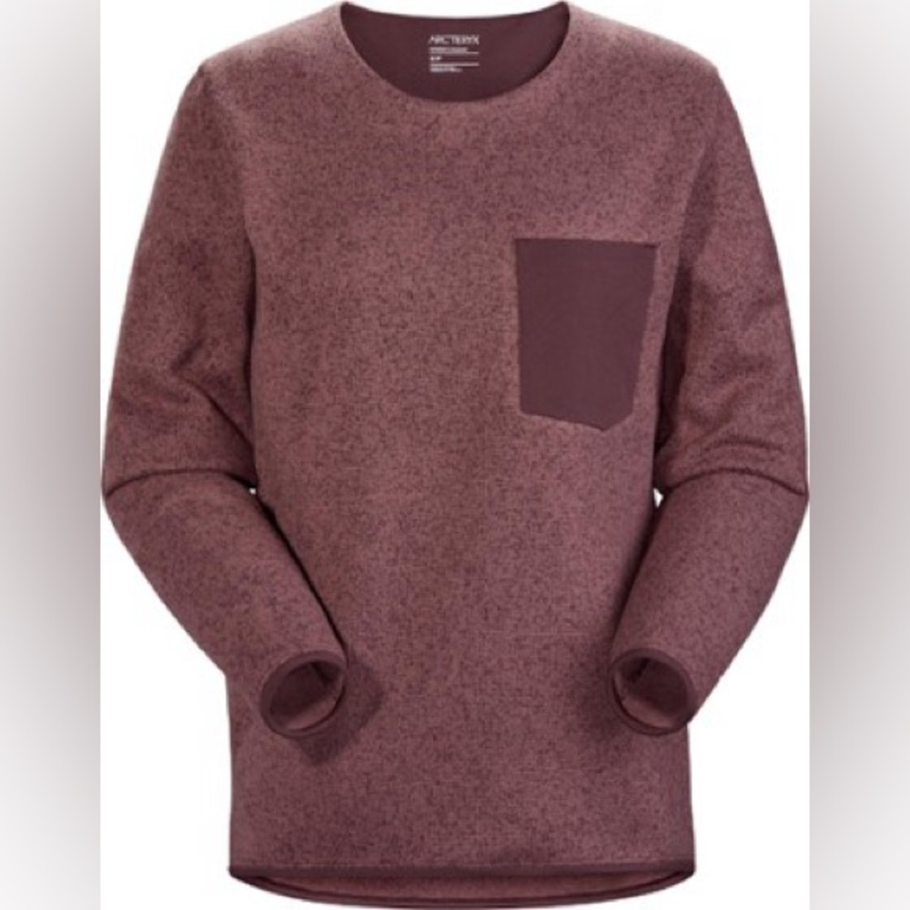 Arc'teryx Covert Sweater Women's Figment Heather Purple Maroon Long Sleeve Large
